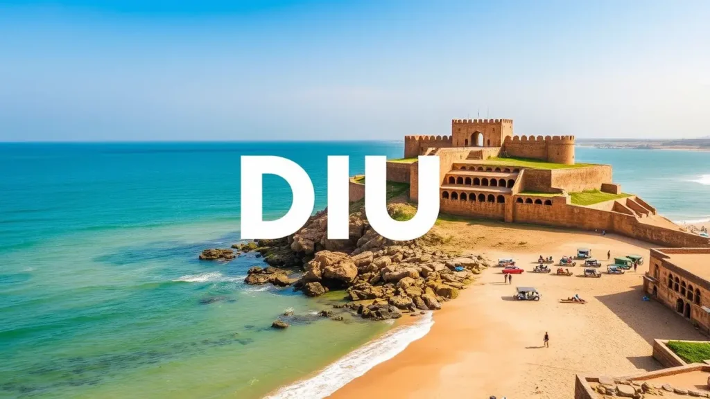 Diu's fort and nearby beaches