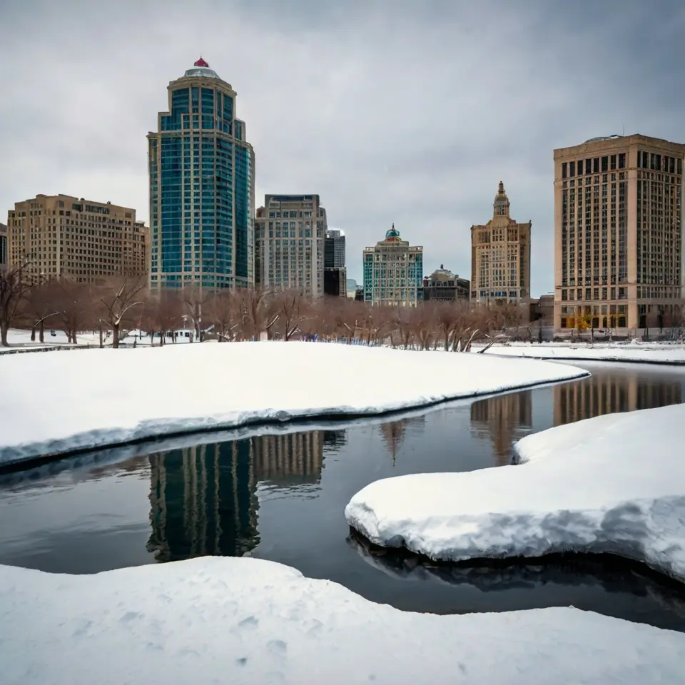 Milwaukee winter lakefront
