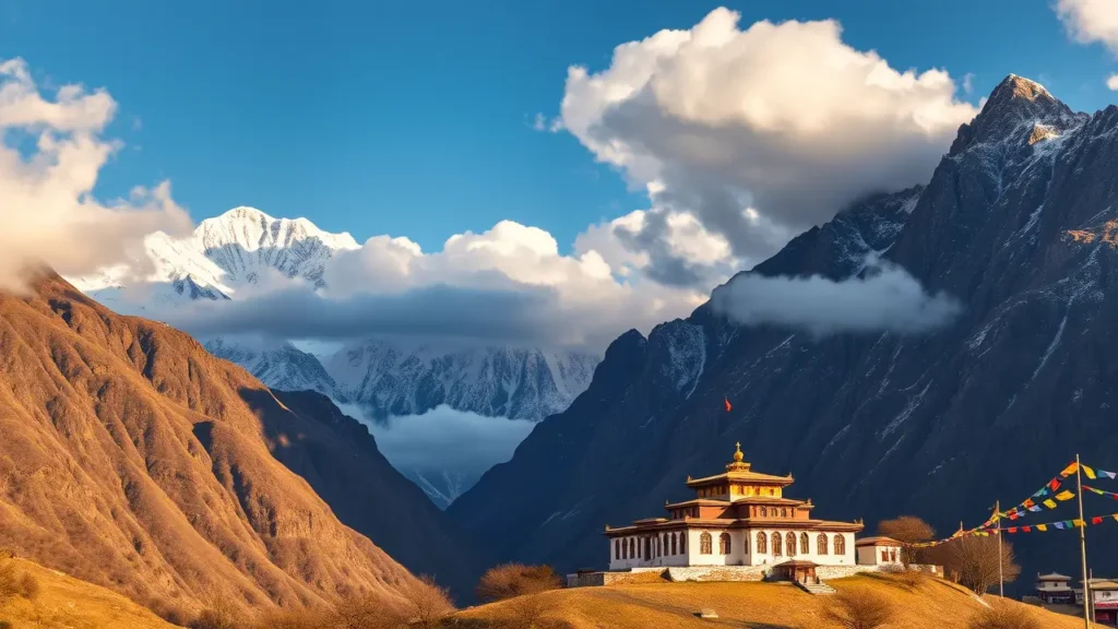 Monastery with dramatic mountain backdrop here - hidden summer weekend destinations